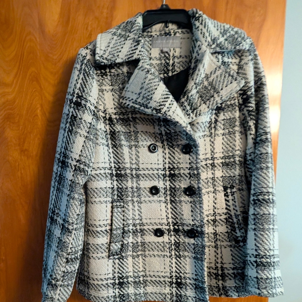 Valerie Stevens Black and White Pea Coat